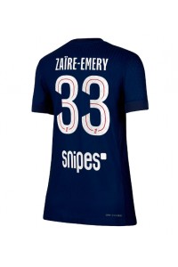 Paris Saint-Germain Warren Zaire-Emery #33 Jalkapallovaatteet Naisten Kotipaita 2025-26 Lyhythihainen
